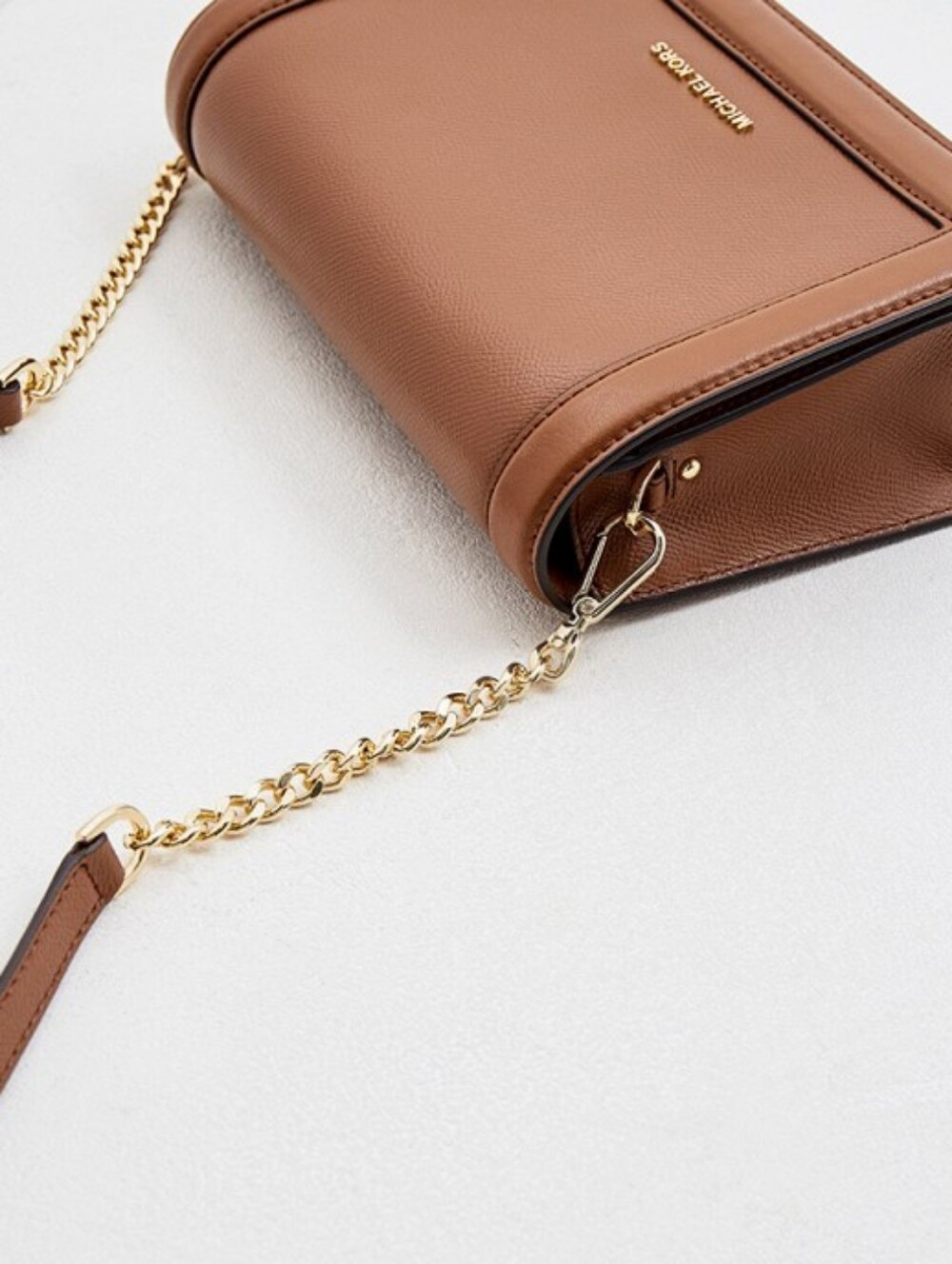Michael Kors Jet Set Large Saffiano Leather Camel Crossbody Bag - Picture 5 of 16